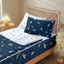 Nayoroom Boy and Girls Durable Zipper Bedding Celestial Dinosaur, Twin 