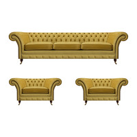 Wohnzimmer Sofa Set 3Tlg 2X Sessel PolstermöBel Dreisitzer Couch Neu Design