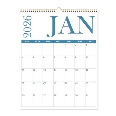 2026 Calendar - 12 Monthly Wall 11'' x 14'' 12-Month Wall, BigLetter
