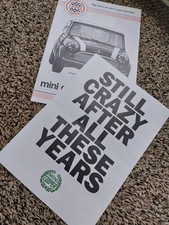 Mini Cooper Brochure and Mini Cooper Register Flier 1990s