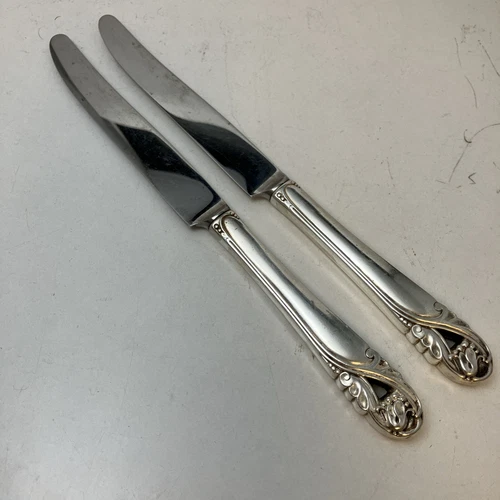 Set Of Two (2) International SPRING GLORY Sterling Handle Dinner Knives
