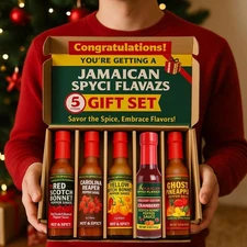 Personalized Jamaican Hot Sauce Gift Set – Spicy Gourmet Foodie Gift Box