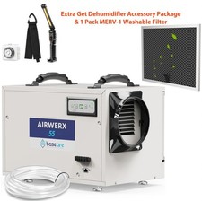 BaseAire 113Pt Commercial Dehumidifier w/Hose for Crawlspace/Basement 5yWarranty