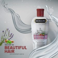 Image of Hemani Rosemary Hair Oil with Argan & Mint - 200ml
