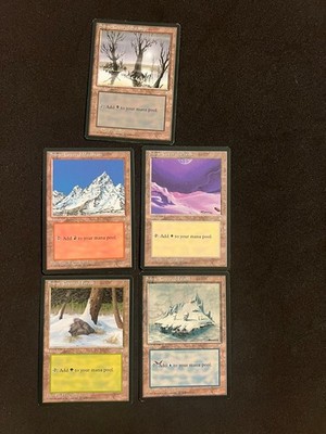 Land Swamp Plains Forest Mountain Island [Ice Age] Snow Covered Magic MTG Cards