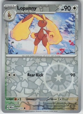 Lopunny 084/131 Reverse Holo Common SV: Prismatic Evolutions NM