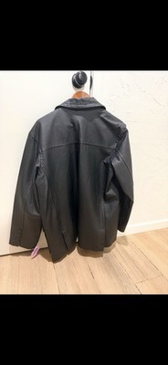 Vintage Giorgio Sant Angelo Black Leather Blazer Jacket, W  L. 100% Leather 90s