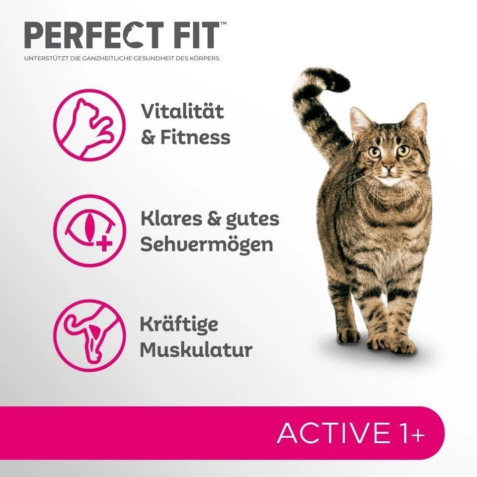 6x750g Perfect Fit Katzenfutter Trockenfutter Active 1+ mit Rind - Bild 3 von 4