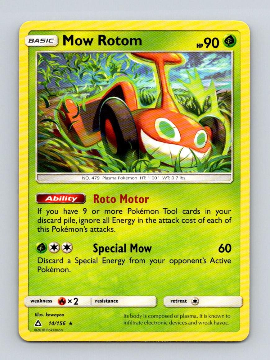 Mow Rotom 14/156 Rare Ultra Prism Pokemon Near Mint