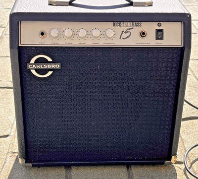 Carlsbro Kickstart Bass 15 Bassgitarrenverstärker voll funktionsfähig top