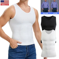 1/2 PCS FAJAS PARA HOMBRES FAJA REDUCTORA BODY SHAPER ABDOMEN CONTROL TANK TOP