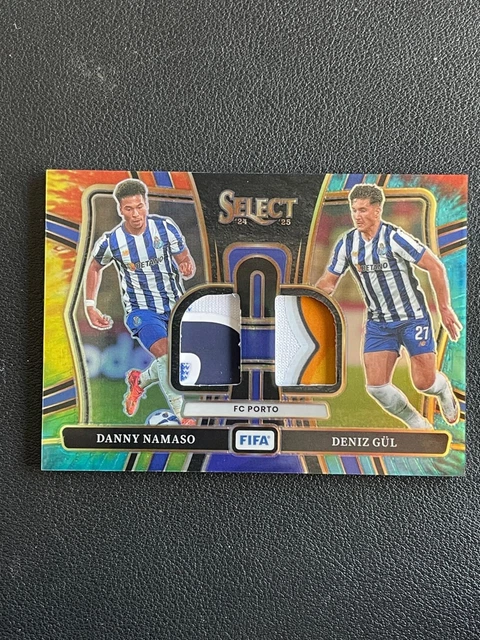 Danny Namaso/Deniz Gul 2024-25 Panini Select FIFA Dual Patch Tie-Dye Prizm 23/25