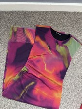 Zara Tulle Midi Dress - Multi Coloured - Size M