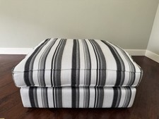 Ashley Manor Striped Loafer Stool/footstool grey striped
