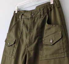 Vintage BSA Boy Scouts Uniform Pants Green Size 18 Unhemmed Original