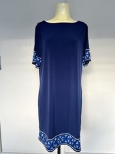 Michael Kors Dress Large L Navy Short Sleeves Shift