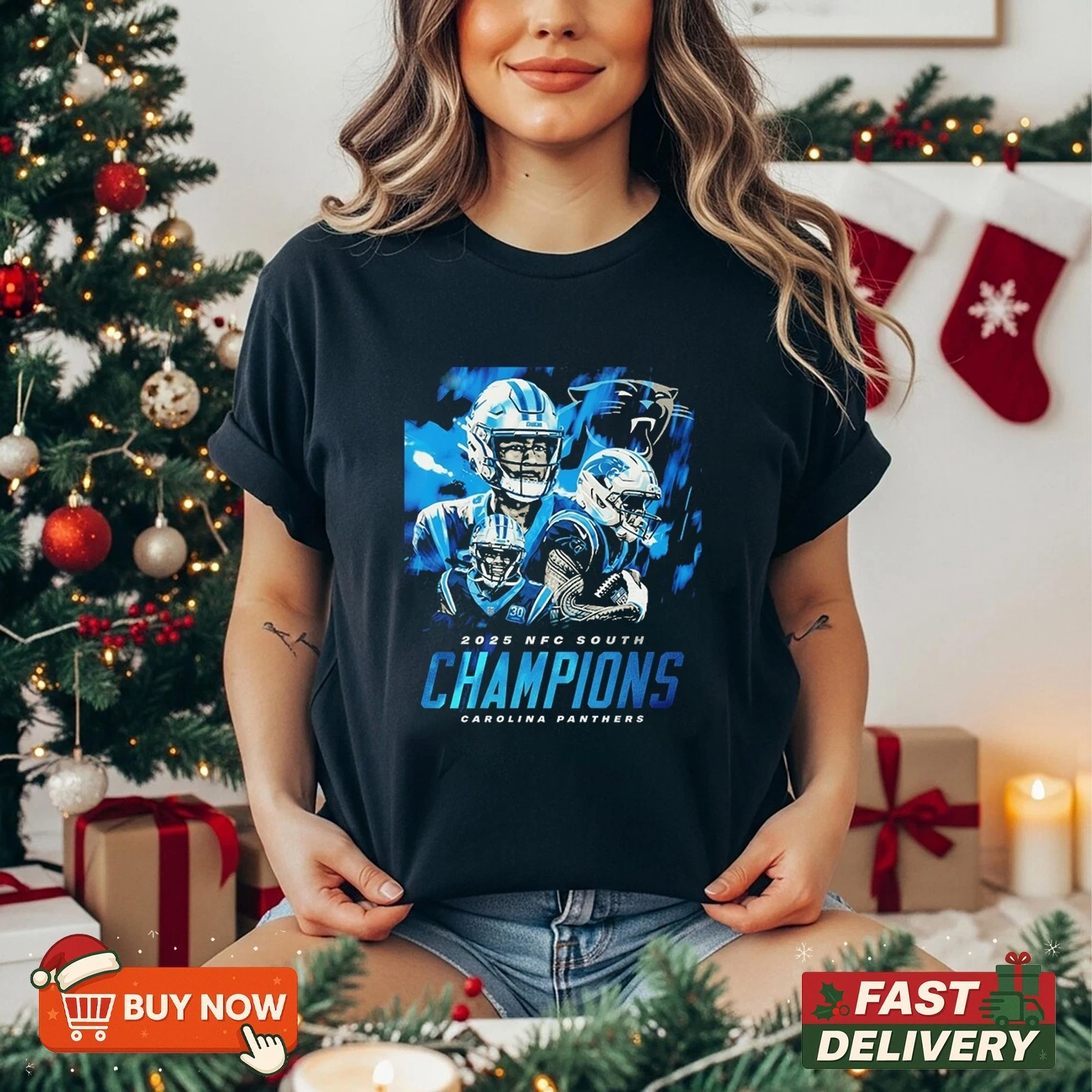 Carolina Panthers NFC South Division Champions 2025 TShirt