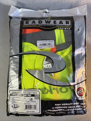 RADIANS ''RADWEAR'' HIGH VIS TWO TONE SAFETY VESTS Size 2XL