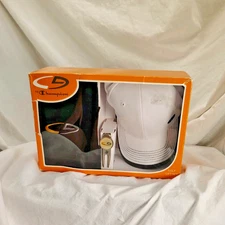 Champion golf gift set, white hat, black towel, divot repair/ball marker, NEW!