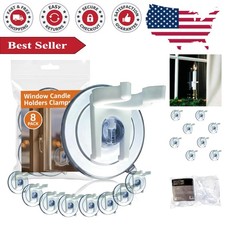 Secure 8 PCS Suction Cup Candle Holders for Windows   Holiday Essential Decor