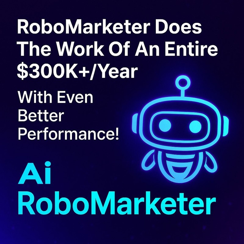 Ai RoboMarketer 12-Month AI Marketing Software Subscription Card / 1 Yr. License