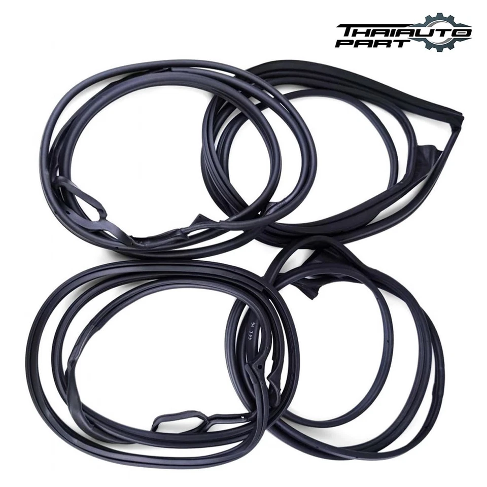 Weatherstrip Door Seal Rubber Front Rear For 84-93 Mercedes Benz 190D 190E W201 - Image 2 of 4