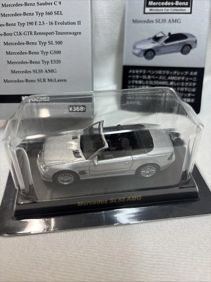 Kyosho 1/64 Mercedes-Benz collection SL55 AMG carro modelo fundido prata 9I1 - Imagem 2 de 3