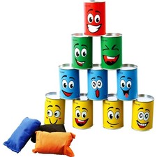 Dosenwerfen Kinder Party Spiel sets 10 Aluminium Dosen Wurfspiel Gartenspiel
