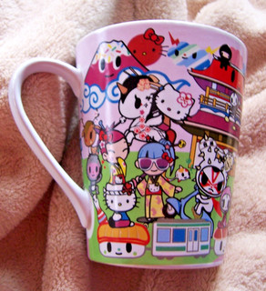 Hello Kitty x Tokidoki Ceramic Cup Mug Japan Kimono Sanrio Rare