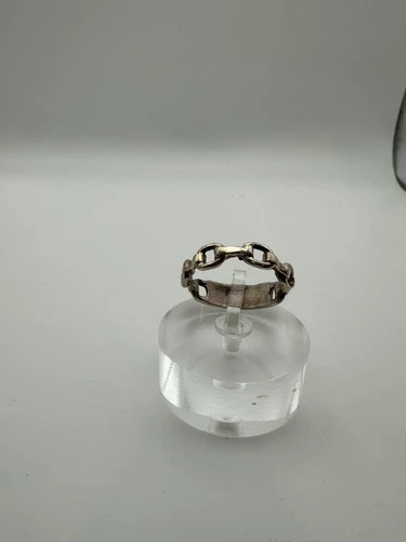 VTG   Sterling Silver .925 Mexico Chain Link design - Size 8