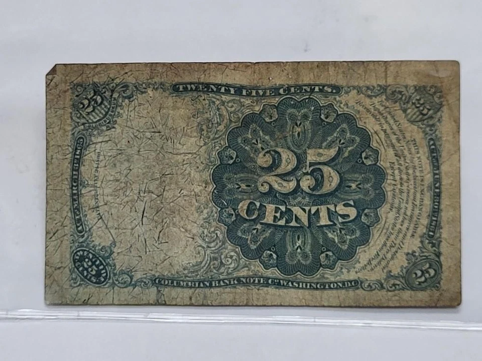 Twenty Five 25 Cent FRACTIONAL Currency Note CHEAP !!  New Holder - Image 2 of 4
