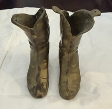 Pair Vintage Solid Brass Cowboy Boot Figurine...