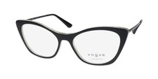 NEW VOGUE 5355 EYEGLASSES PLASTIC 2839 BLACK FULL-RIM WOMENS CAT EYE 51-16-135