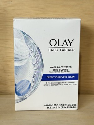 Olay-5 In 1 Daily Deeply Purifying Clean Water-Activated Dry Cloths (Pack of 66)