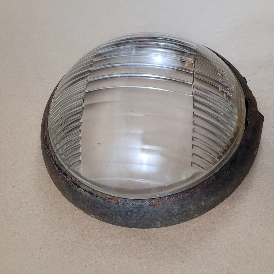 1937-38 Chevy Chevrolet Car Headlight Lens Guide Tilt Ray 920544 & Trim Ring - Image 3 of 4