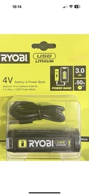 Ryobi Tragbare Powerbank und Werkzeug Akku 4V 3000mAh RB4L30