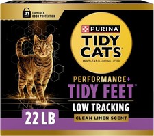 Purina Performance Plus Tidy Feet Low Tracking Scented Clumping Multi Cat Litter