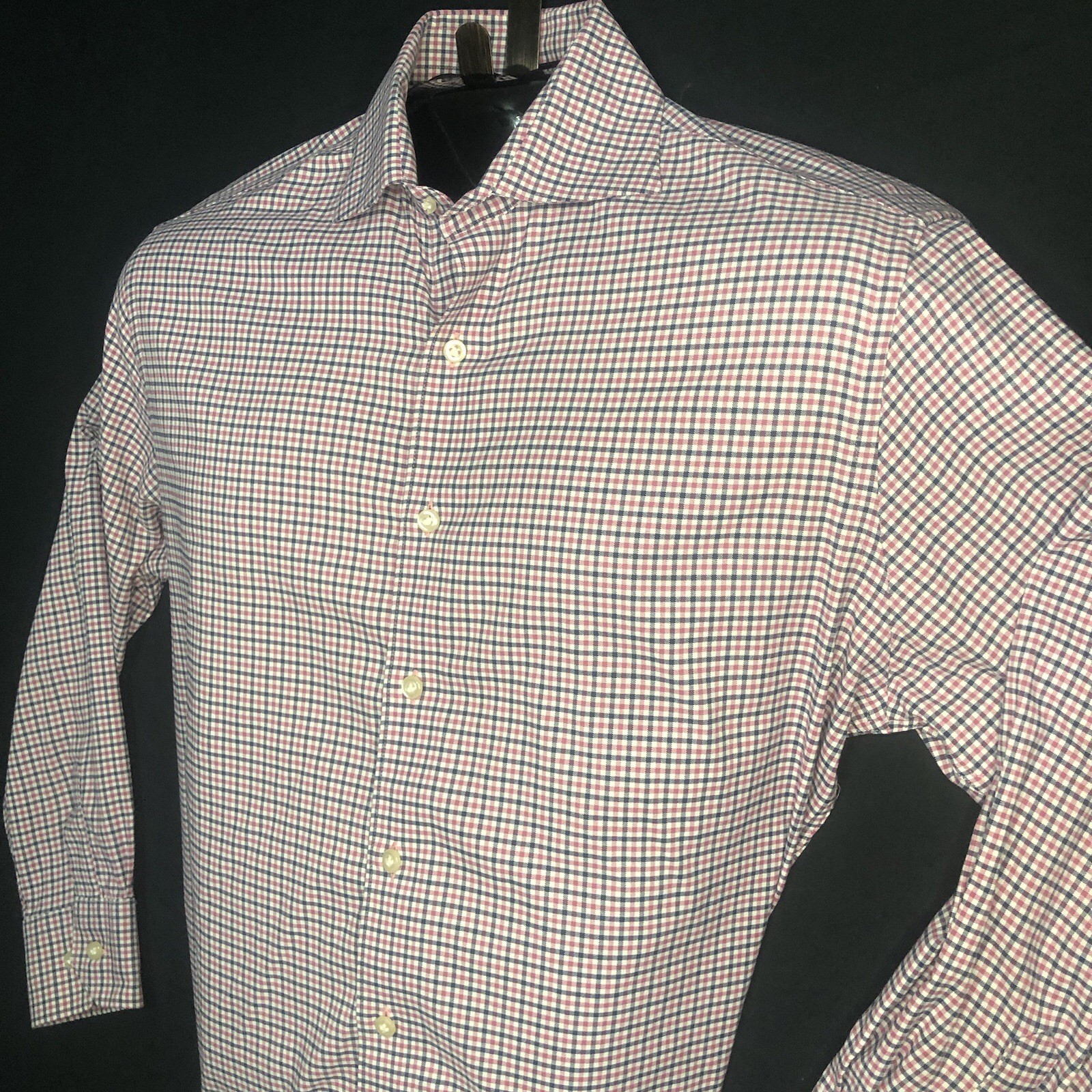 Peter Millar Button Down Shirt Medium Red, White,… - image 2