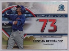 Cristian Hernandez 2023 Bowman Chrome Baseball Scouts Top 100