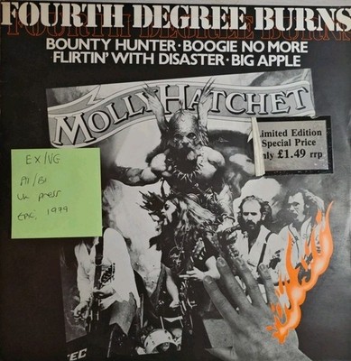Molly Hatchet Fourth Degree Burns Bounty Hunter Vinyl Record EX/VG 12-8636 1979