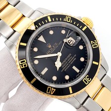 Rolex Submariner Date 16613 T Yellow Gold/Steel Black Dial 40mm Watch 2