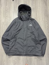 The North Face Waterproof Jacket Mens Size M Black Hooded Lightweight Rain Coat