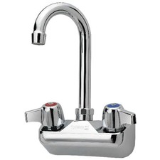 Krowne 10-400L Wall Mount Faucet 1/2" SS 2 GPM Gooseneck NPT Connection