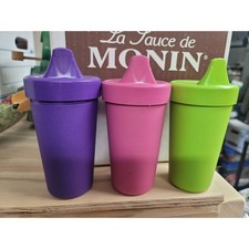 Re-Play Sippy Cups 3 Pack Purple Pink Green Kids Toddler BPA Free USA Made