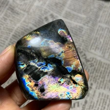 139g  Natural Purple Labradorite Quartz Crystal Stone Specimen Healing