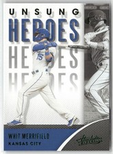 2021 PANINI ABSOLUTE #UH-8 WHIT MERRIFIELD UNSUNG HEROES GREEN ROYALS