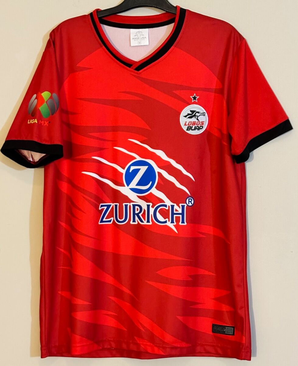 Lobos Buap Liga MX Men's Soccer Jersey #2 Size Medium Red Lobos Buap Liga MX Men's Soccer Jersey #2 Size Medium Red