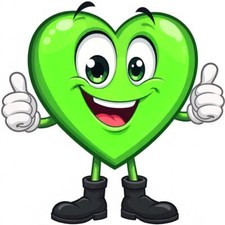 30 Custom Green Happy Heart Personalized Address Labels