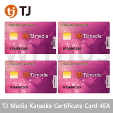 TJ Media Karaoke Machine New Songs Certification Card 4EA Set for TKR-304Series 