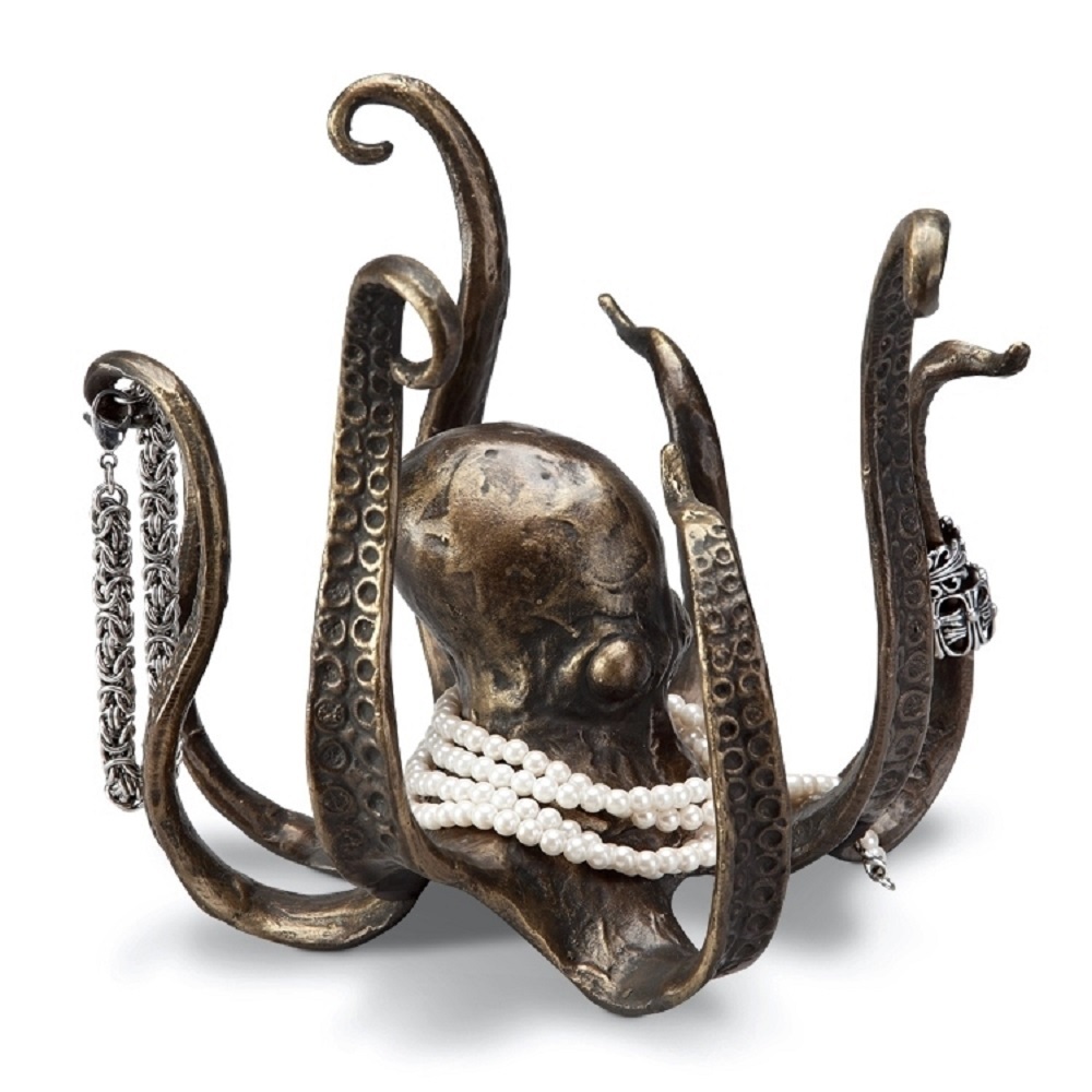 Octopus Sea Sculpture Cast Iron Statue Jewelry Holder Figurine ~ SPI Home 50980